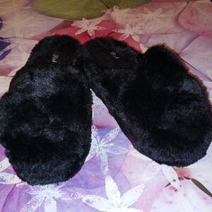 PINK Faux Fur Platform Slipper